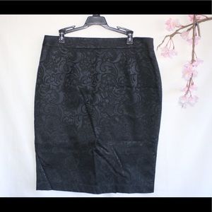 Apt. 9 Women’s Black Printed Lined Career Skirt